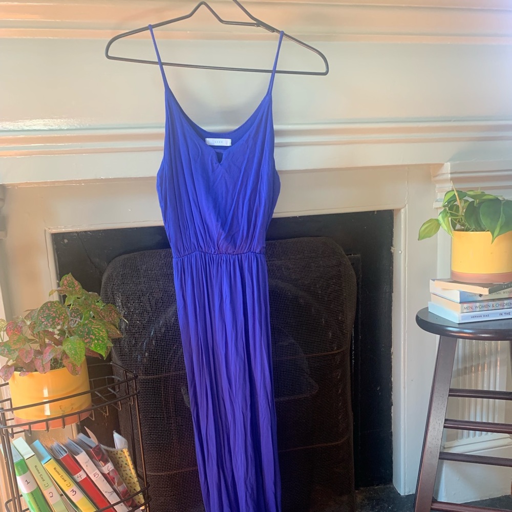 Lush royal blue keyhole maxi dress.